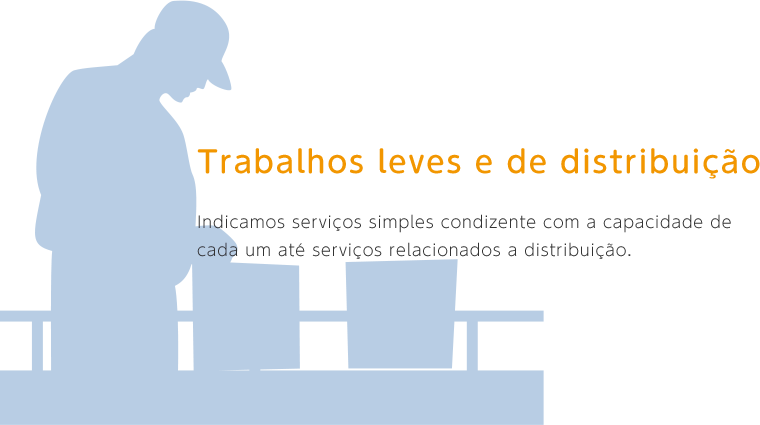 Indicamos serviços simples condizente com a capacidade de cada um até serviços relacionados a distribuição. 